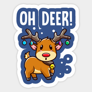 Oh Deer! Christmas Kawaii Deer Sticker